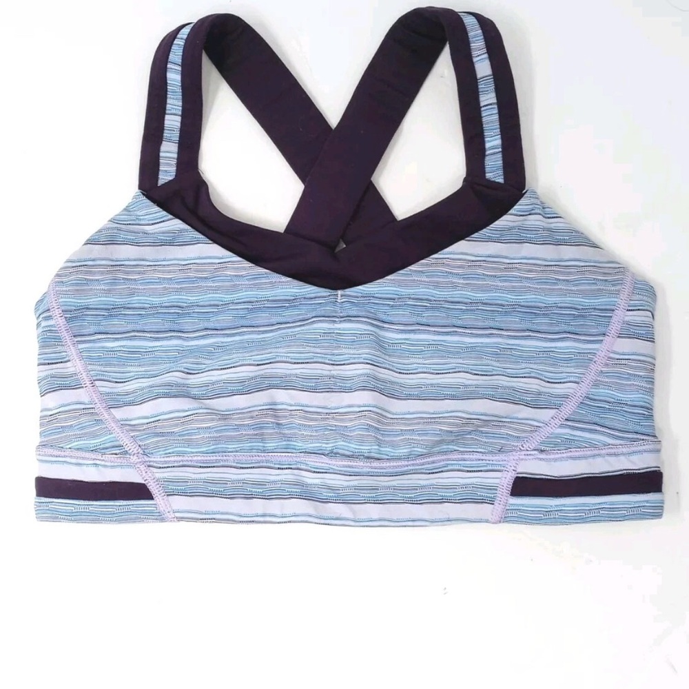 lululemon athletica Blue and Purple Sports Bra - Size 8